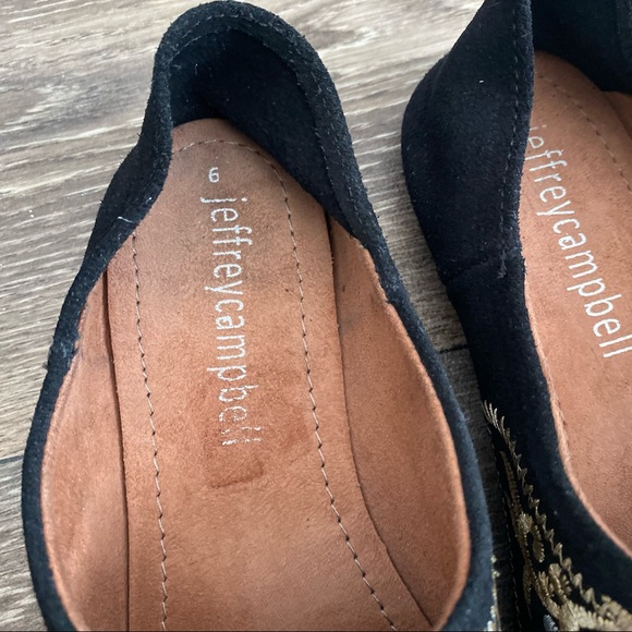 JEFFREY CAMPBELL Black Embroidered Shoes Vijay 6 - Picture 3 of 9